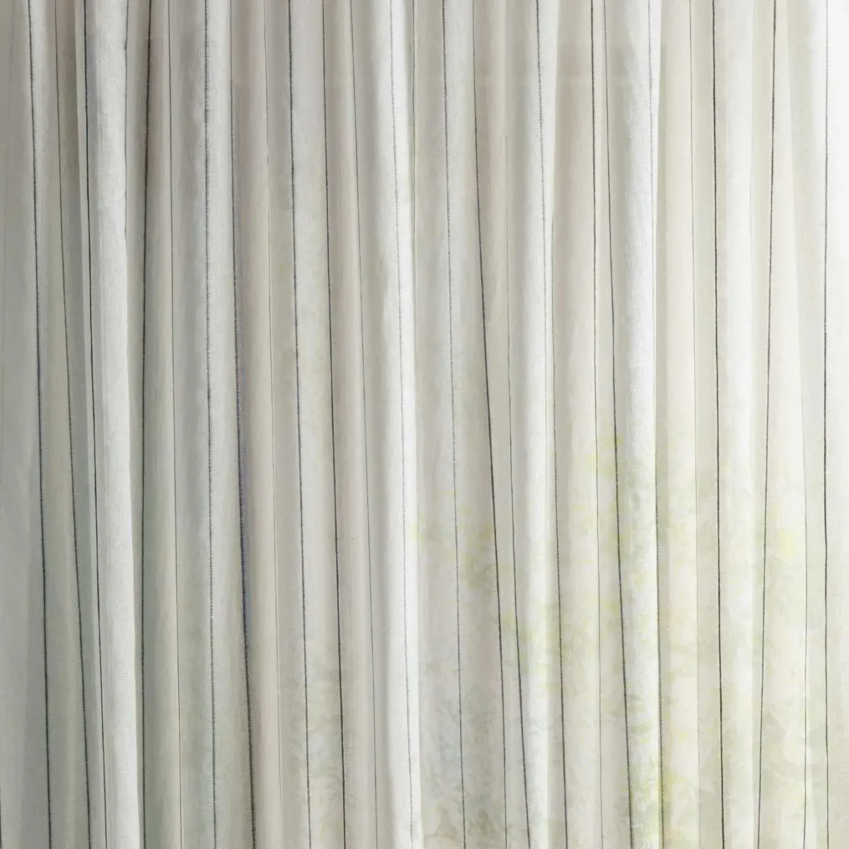 Telltale Fabric - Oceana by blue striped voile-sheer fabric from Sanderson
