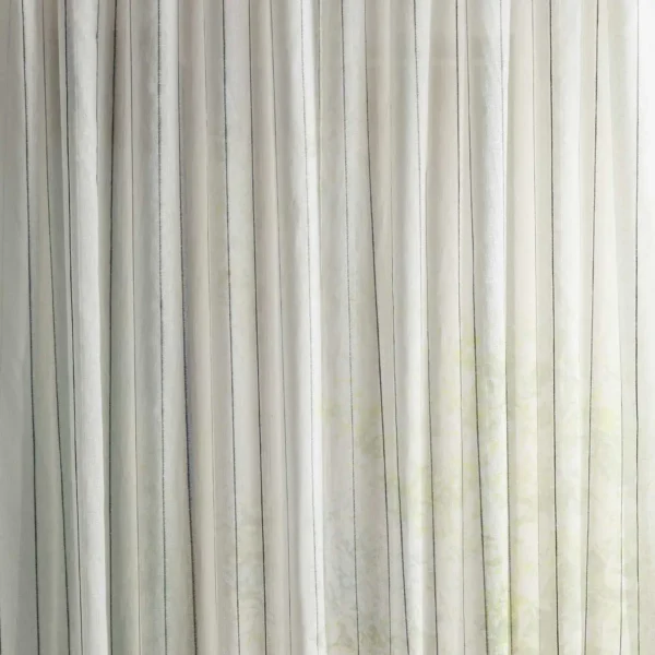 Telltale Fabric - Oceana by blue striped voile-sheer fabric from Sanderson