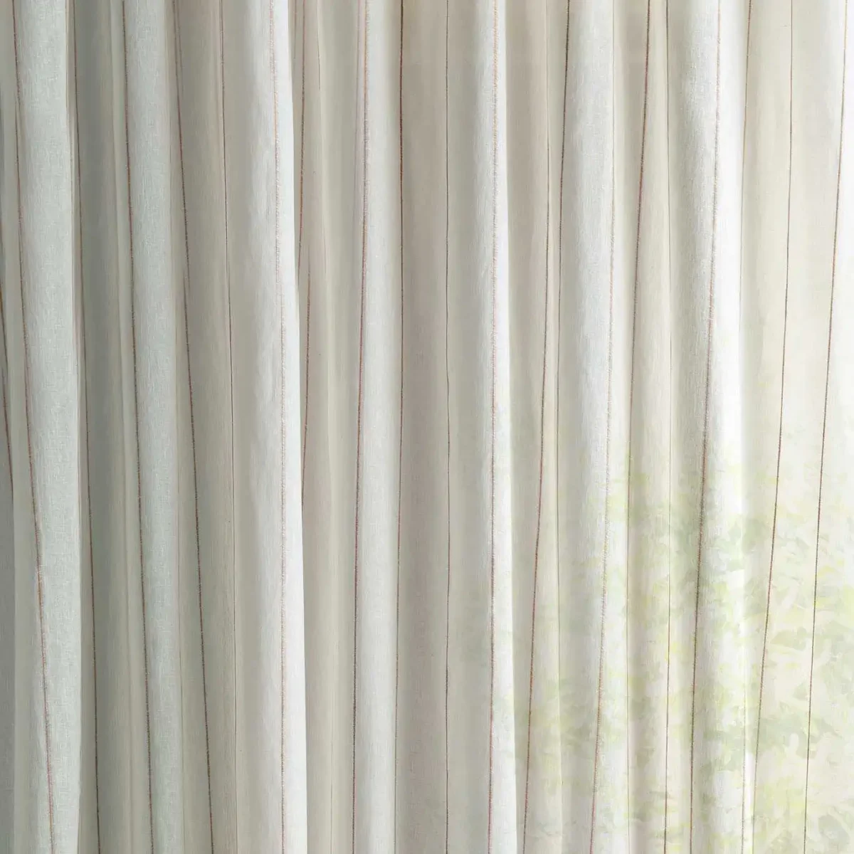 multicolour striped voile-sheer fabric from Sanderson