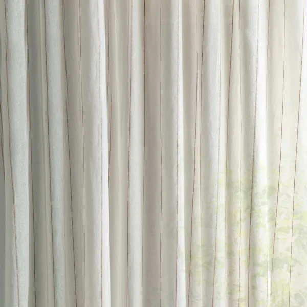 Telltale Fabric - Conch by multicolour striped voile-sheer fabric from Sanderson