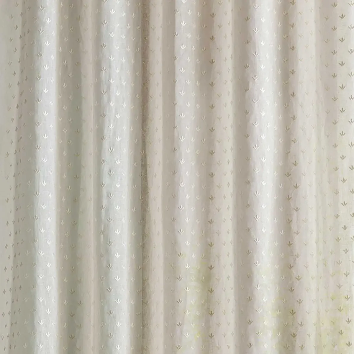 Sea Clover Fabric - Seaspray White by white misc voile-sheer fabric from Sanderson