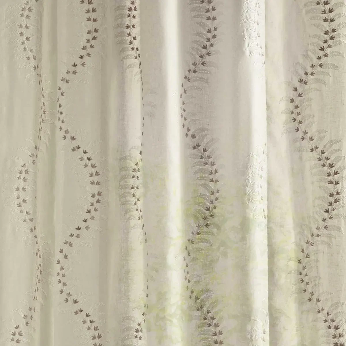 multicolour botanical voile-sheer fabric from Sanderson