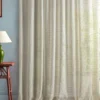 multicolour misc curtain with side table and lamps