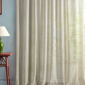 multicolour misc curtain with side table and lamps