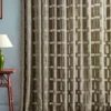 blue misc curtain with side table and lamps