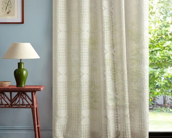 black-grey misc curtain with side table and lamps