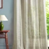 multicolour misc curtain with side table and lamps