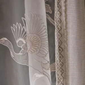 neutral animal curtain with