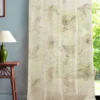 neutral animal curtain with side table and lamps