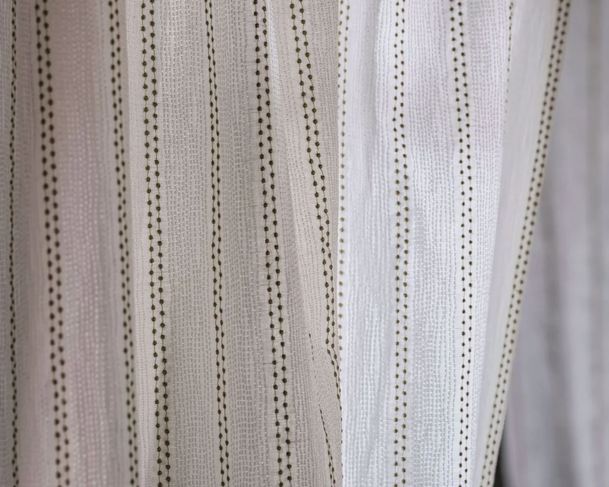 multicolour striped curtain with