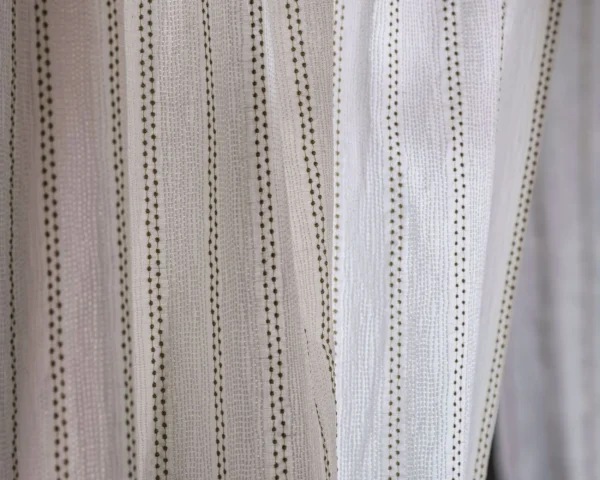 Coastal Knot Fabric - Seaspray & Kelp by multicolour striped curtain with