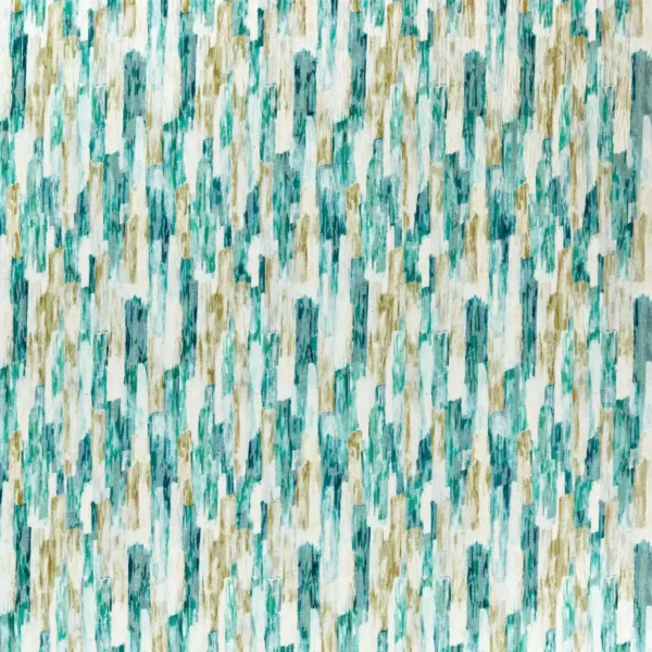blue contemporary printed fabric from Clarke & Clarke