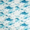 blue contemporary printed fabric from Clarke & Clarke