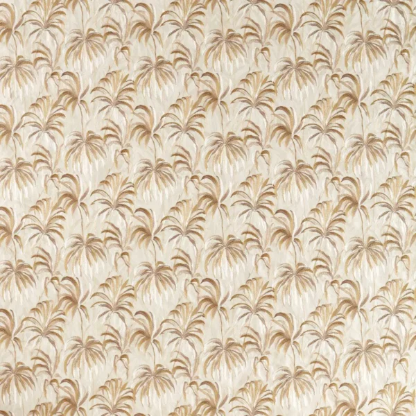 Floresta Embroidery Fabric - Ivory / Linen by neutral botanical embroideried fabric from Clarke & Clarke