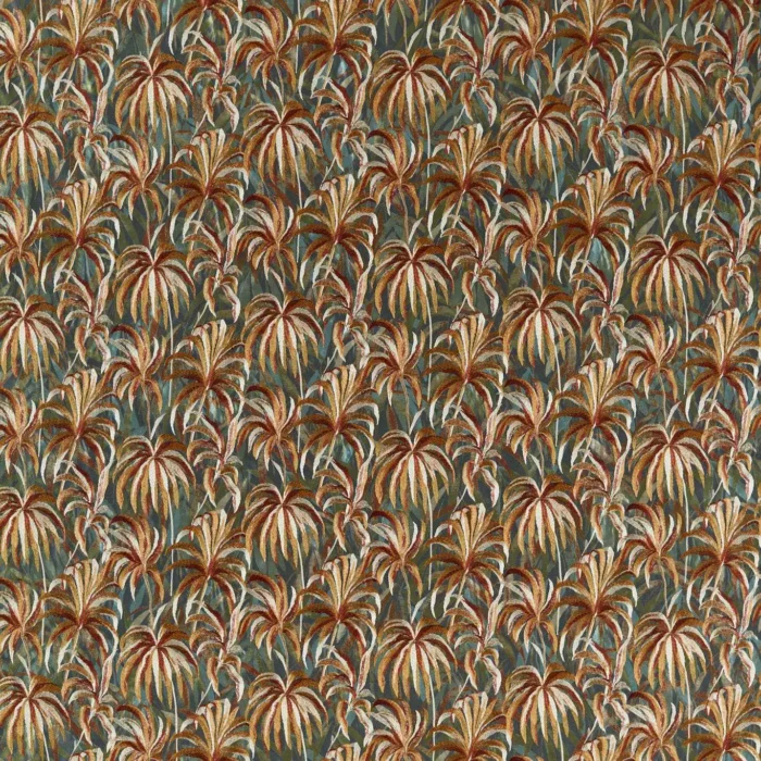 Floresta Embroidery Fabric -  Mineral / Spice swatch