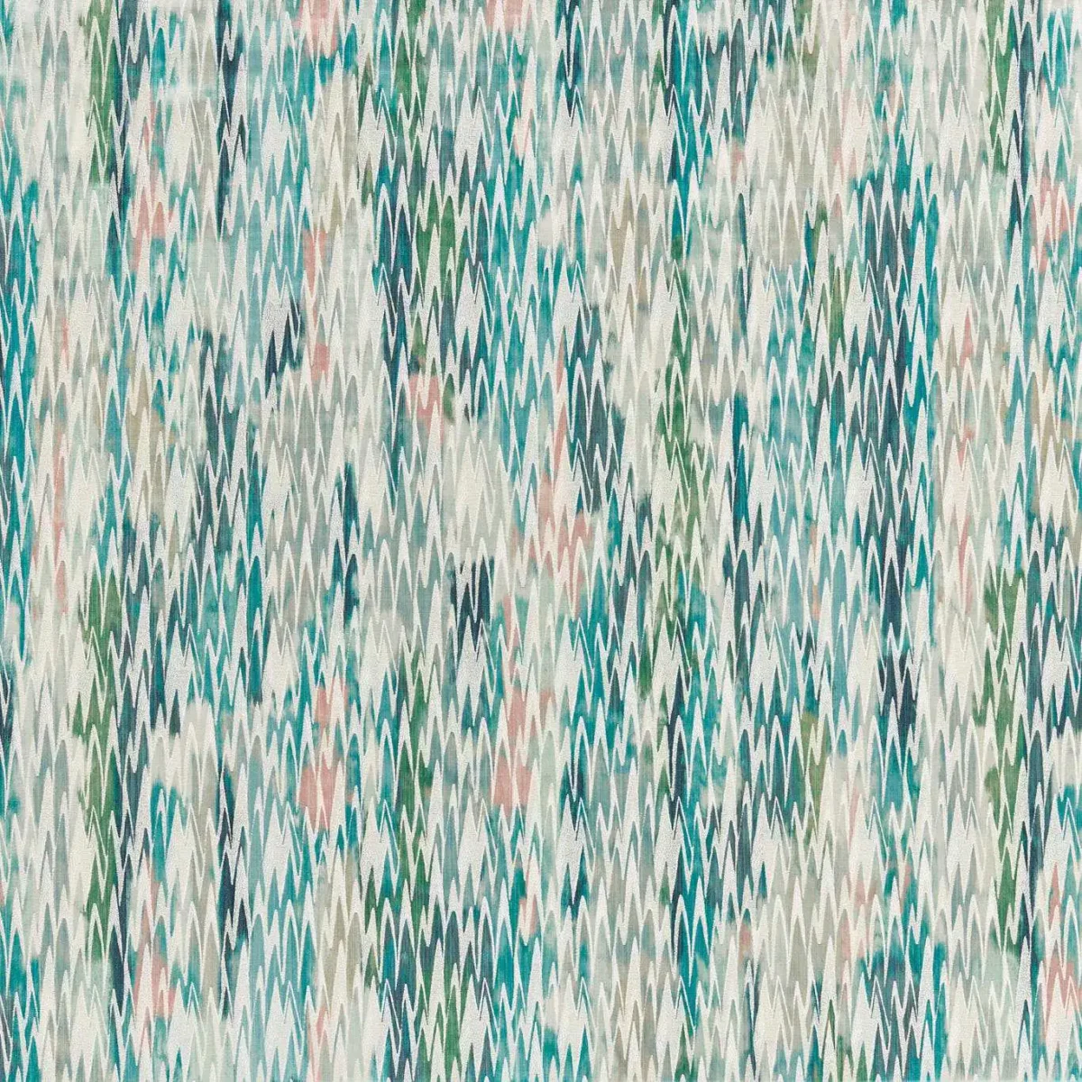 Ignis Weave Fabric - Teal / Blush by pink contemporary woven fabric from Clarke & Clarke