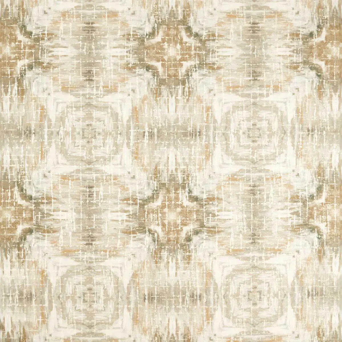 Kalia Print Fabric - Natural by neutral contemporary printed fabric from Clarke & Clarke