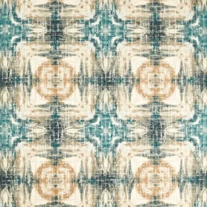 blue contemporary printed fabric from Clarke & Clarke