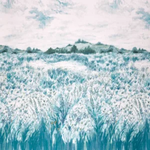 blue botanical printed fabric from Clarke & Clarke