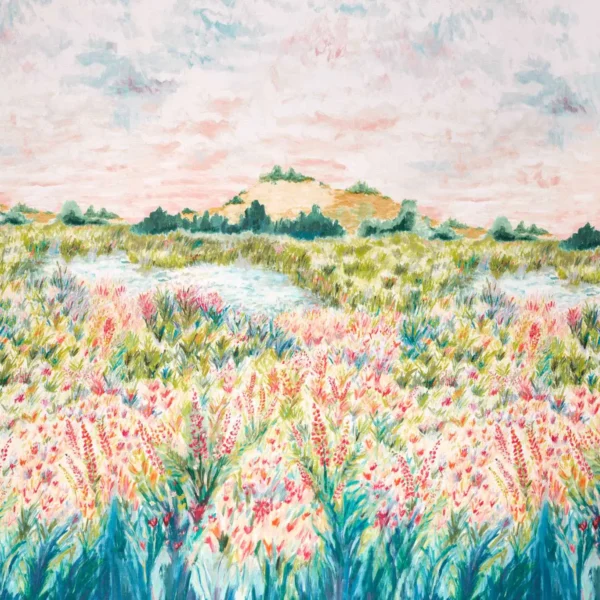 Wildbloom Print Fabric - Summer by multicolour botanical printed fabric from Clarke & Clarke