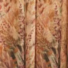 orange botanical curtain with