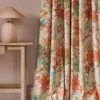 multicolour animal curtain with side table and lamps