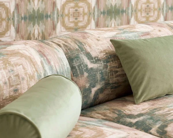 Kalia Print Fabric - Mineral / Blush by Kalia Print Fabric - Mineral / Blush from