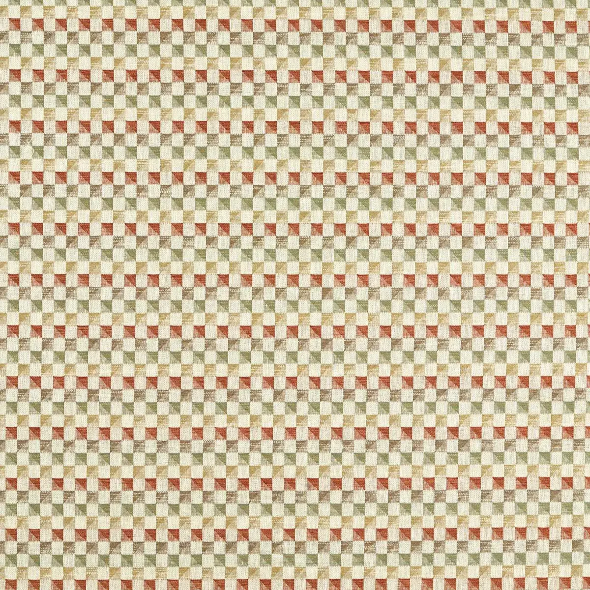orange geometric woven fabric from Clarke & Clarke