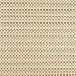 orange geometric woven fabric from Clarke & Clarke