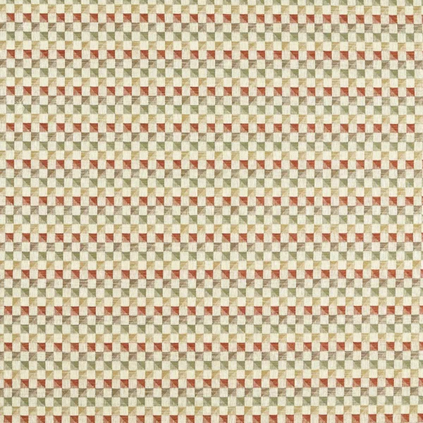 orange geometric woven fabric from Clarke & Clarke