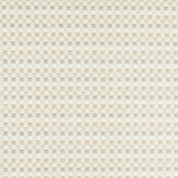 Cubus Fabric - Linen by neutral geometric woven fabric from Clarke & Clarke
