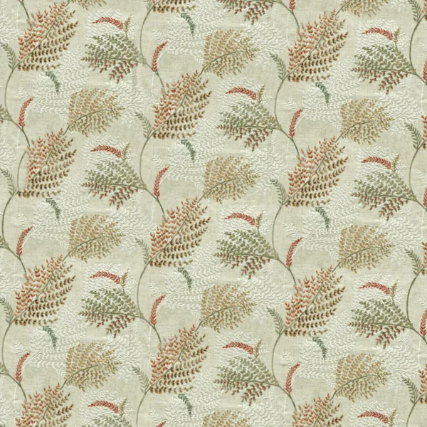 orange botanical printed fabric from Clarke & Clarke