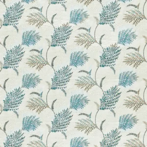 blue botanical printed fabric from Clarke & Clarke