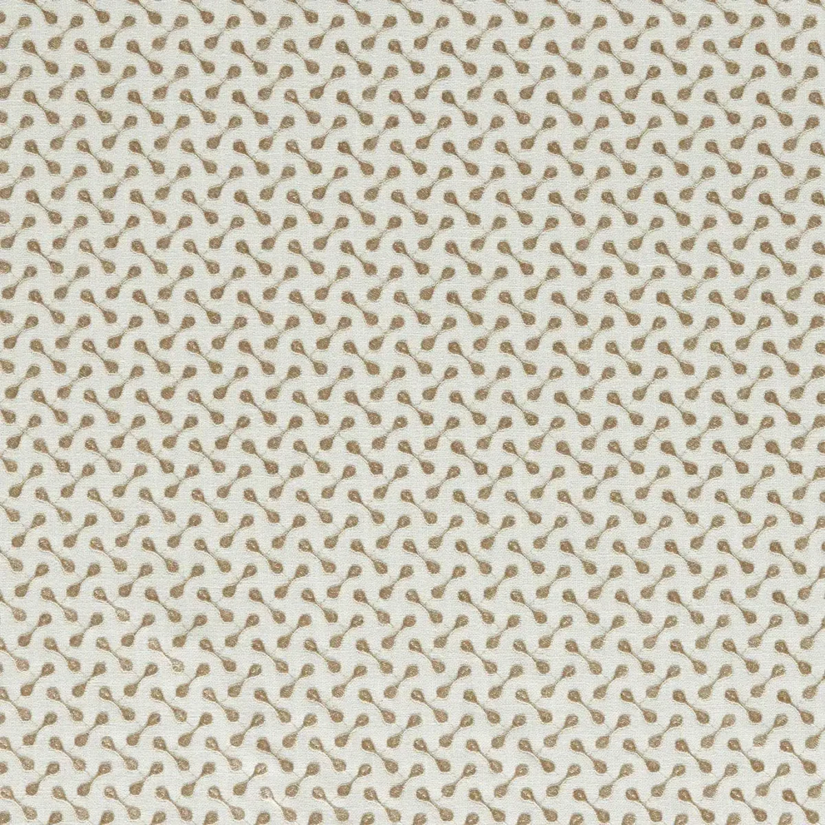 Necto Fabric - Truffle by neutral geometric embroideried fabric from Clarke & Clarke