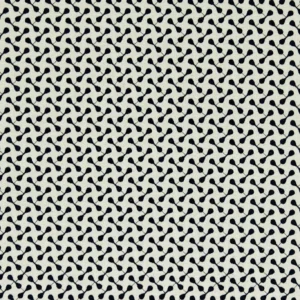blue geometric embroideried fabric from Clarke & Clarke