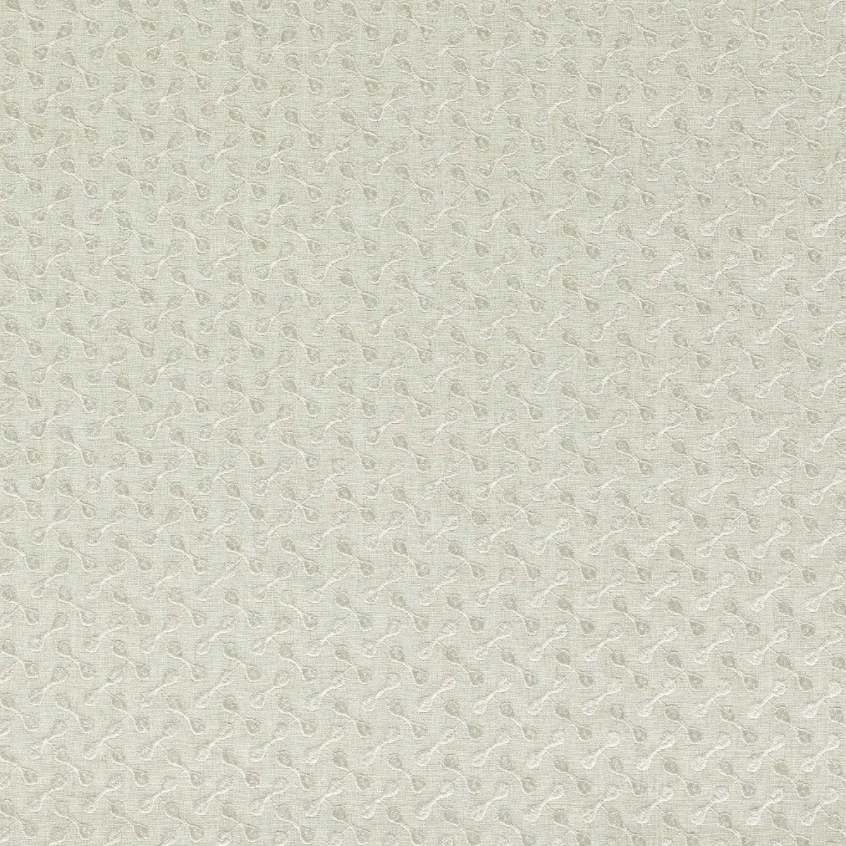 Necto Fabric - Linen by neutral geometric embroideried fabric from Clarke & Clarke