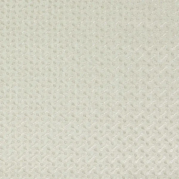 Necto Fabric - Linen by neutral geometric embroideried fabric from Clarke & Clarke