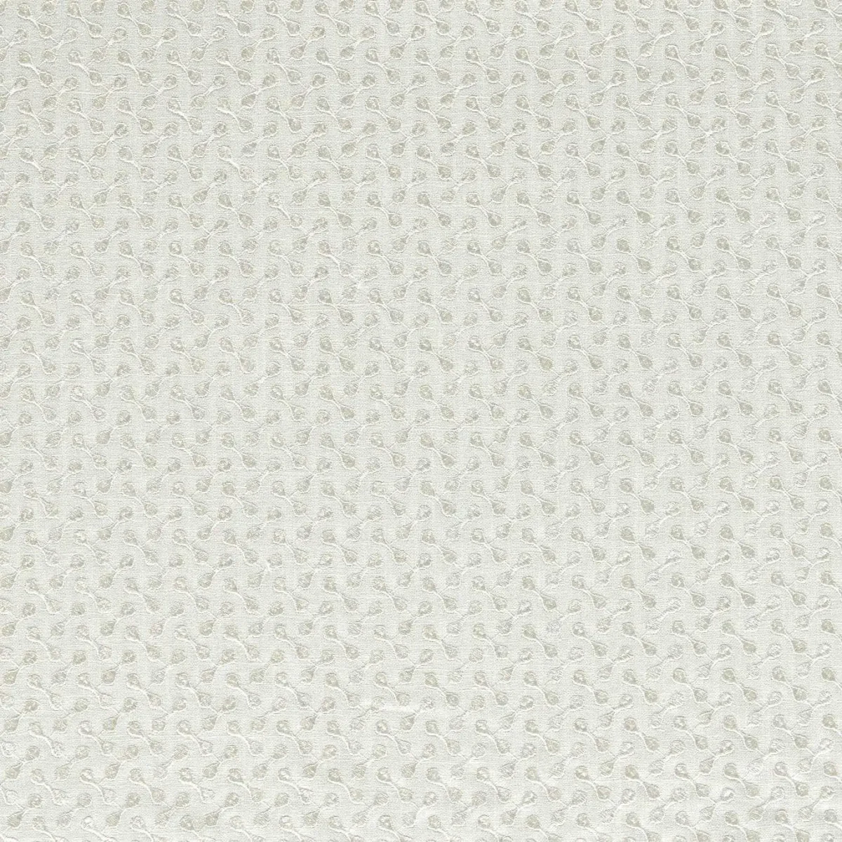 Necto Fabric - Ivory by neutral geometric embroideried fabric from Clarke & Clarke