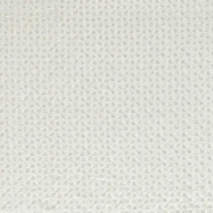 neutral geometric embroideried fabric from Clarke & Clarke
