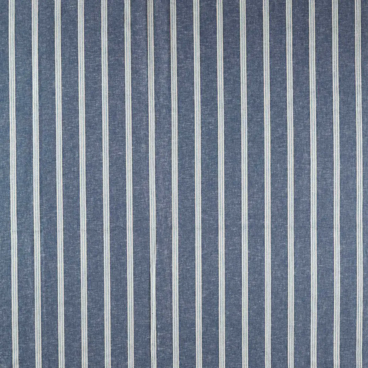 Ordo Fabric - Ink by blue striped woven fabric from Clarke & Clarke