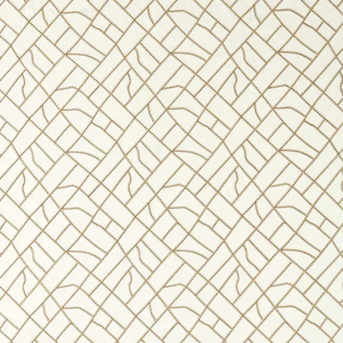 Scipio Fabric - Truffle by neutral contemporary embroideried fabric from Clarke & Clarke