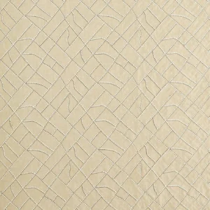 neutral contemporary embroideried fabric from Clarke & Clarke