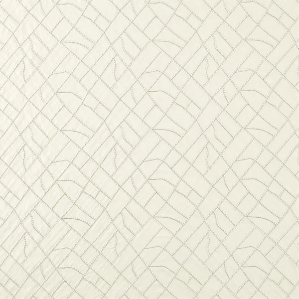 Scipio Fabric - Ivory by neutral contemporary embroideried fabric from Clarke & Clarke