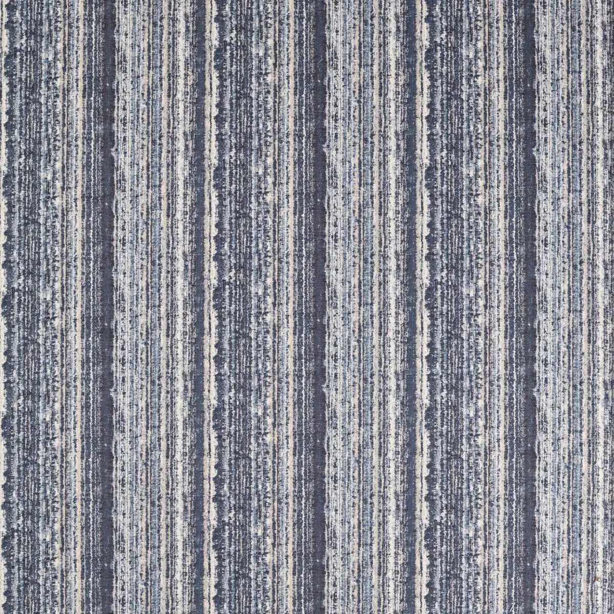 Striatus Fabric - Ink by blue striped woven fabric from Clarke & Clarke