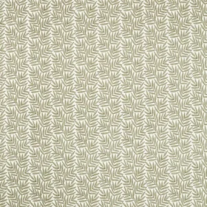 green botanical embroideried fabric from Clarke & Clarke