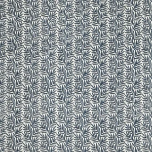 blue botanical embroideried fabric from Clarke & Clarke
