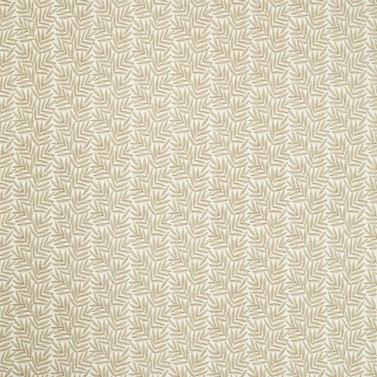 neutral botanical embroideried fabric from Clarke & Clarke