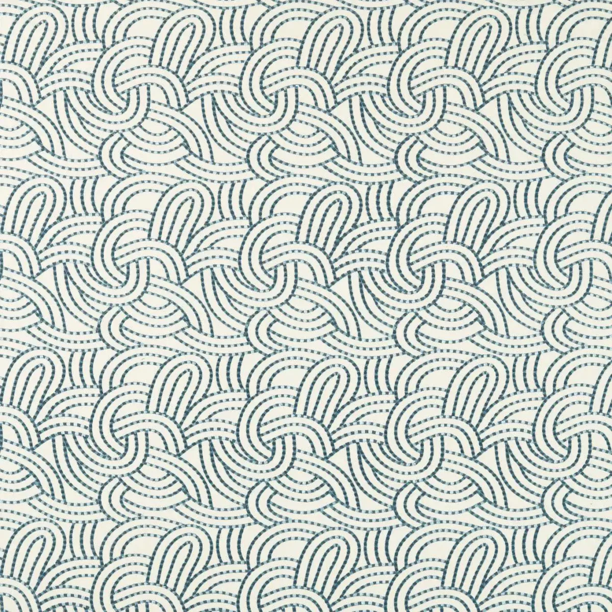 Volu Fabric - Ink by blue contemporary embroideried fabric from Clarke & Clarke