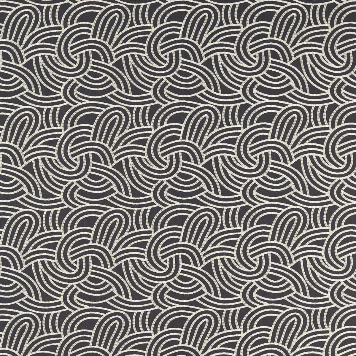 Volu Fabric - Charcoal by black-grey contemporary embroideried fabric from Clarke & Clarke