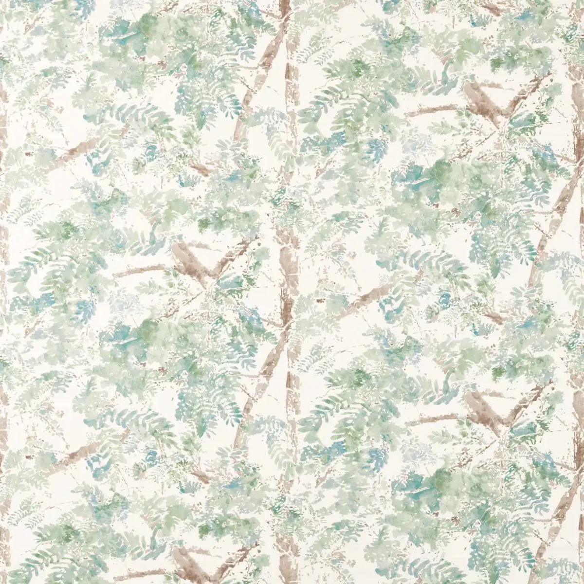 Ceiba Fabric - Pine by green botanical printed fabric from Harlequin